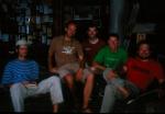 Hanging out at the Hostel Independencia with Nico, Jeff, me, Willem, and Fredrich.